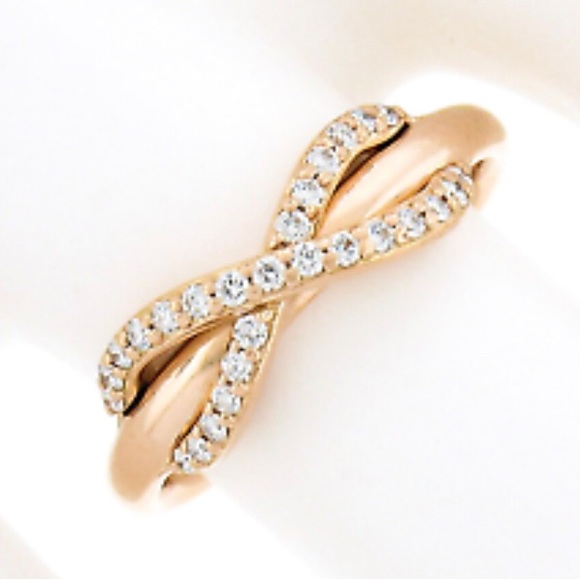 Tiffany & Co Gold Pave Infinity Ring - Picture 2 of 4